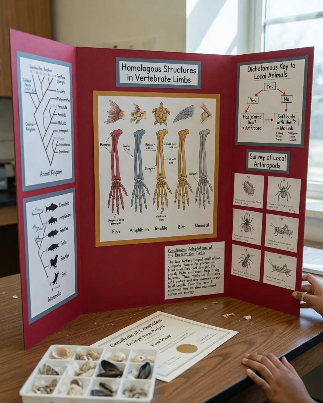 A student presenting and defending their zoology lab work in person to a guide who listens and assesses &mdash; the demonstration moment this toolkit is built to run.
